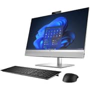HP EliteOne 870 G9 All-in-One (2022) Desktop - 12th Gen / Intel Core i7-12700 / 27inch QHD / 1TB SSD / 32GB RAM / Shared Intel UHD Graphics / Windows 11 Pro / English & Arabic Keyboard / Silver / Middle East Version - [5V9K6EA]