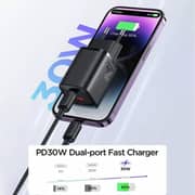Joyroom JR-TCF08 Dual USB-C Charger Black