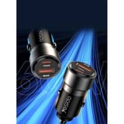 Yesido Y55 60W Fast Charging Car Charger | With TC to TC cable car cigarette lighting port charger adapter - Black