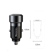 Yesido Y55 60W Fast Charging Car Charger | With TC to TC cable car cigarette lighting port charger adapter - Black