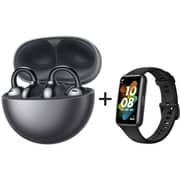 Huawei T0017 Free Clip In Ear Bluetooth Headset Black + Band 7 Smart Watch