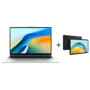 Huawei MateBook D16 (2024) Laptop - 13th Gen / Intel Core i5 - 13420H / 16inch / 1TB SSD / 16GB RAM / Windows 11 Home / English & Arabic Keyboard / Mystic Silver / Middle East Version - [MITCHELLG-W5611D] + MatePad SE 32GB - Pre-order