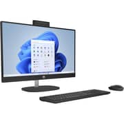 HP All-in-One (2023) Desktop - 13th Gen / Intel Core i3-1315U / 23.8inch FHD / 256GB SSD / 4GB RAM / Shared Intel UHD Graphics / Windows 11 Home / English & Arabic Keyboard / Jet Black / Middle East Version - [24-CR0017NE]