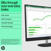 HP All-in-One (2023) Desktop - 13th Gen / Intel Core i3-1315U / 23.8inch FHD / 256GB SSD / 4GB RAM / Shared Intel UHD Graphics / Windows 11 Home / English & Arabic Keyboard / Jet Black / Middle East Version - [24-CR0017NE]
