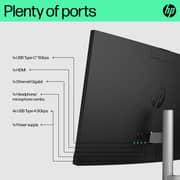 HP All-in-One (2023) Desktop - 13th Gen / Intel Core i3-1315U / 23.8inch FHD / 256GB SSD / 4GB RAM / Shared Intel UHD Graphics / Windows 11 Home / English & Arabic Keyboard / Jet Black / Middle East Version - [24-CR0017NE]