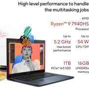 Asus Vivobook Pro 15 OLED (2023) Laptop - AMD Ryzen 9-7940HS / 15.6inch 2.8K OLED / 1TB SSD / 16GB RAM / 8GB NVIDIA GeForce RTX 4060 Graphics / Windows 11 Home / Quiet Blue - [M6500XV-MA071W]