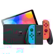 Nintendo Switch Home Console 64GB Neon Red/Neon Blue + Warioware: Get It Together Game + 51 Worldwide Game