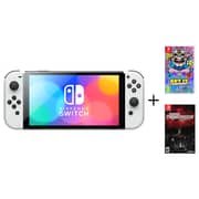 Nintendo Switch Home Console 64GB White + Warioware: Get It Together Game + Deadly Premonition