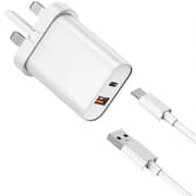 Wiwu Fast Charger With Cable White - WI-U002UKACW