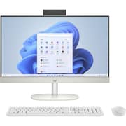 HP All-in-One (2022) Desktop - AMD Ryzen 5-7520U / 23.8inch FHD / 512GB SSD / 8GB SSD / Shared AMD Radeon Graphics / Windows 11 Home / English & Arabic Keyboard / Shell White / Middle East Version - [24-CR0007NE]