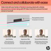 HP All-in-One (2022) Desktop - AMD Ryzen 5-7520U / 23.8inch FHD / 512GB SSD / 8GB SSD / Shared AMD Radeon Graphics / Windows 11 Home / English & Arabic Keyboard / Shell White / Middle East Version - [24-CR0007NE]