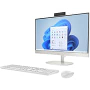HP All-in-One (2023) Desktop - 13th Gen / Intel Core i7-1355U / 23.8inch FHD / 1TB SSD / 16GB RAM / Shared Intel Iris Xe Graphics / Windows 11 Home / English & Arabic Keyboard / Shell White / Middle East Version - [24-CR0020NE]