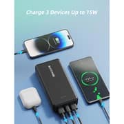 RavPower Power Bank 20000mah 15W 3-Port - Black