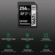 Lexar Professional 1667x Memory Card SDXC UHS-II 256GB Black LSD256CB1667