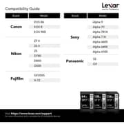 Lexar Professional 1667x Memory Card SDXC UHS-II 256GB Black LSD256CB1667