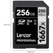 Lexar Professional 1667x Memory Card SDXC UHS-II 256GB Black LSD256CB1667