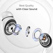 Glassology Wired Earbuds Headphones with Lightning Plug & Microphone Wired Earphones, White