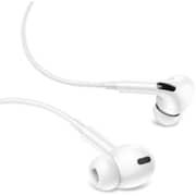 Glassology Wired Earbuds Headphones with Lightning Plug & Microphone Wired Earphones, White