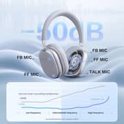 Tonemac H5 Wireless Over Ear Gaming Headphones Silver