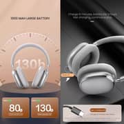 Tonemac H5 Wireless Over Ear Gaming Headphones Silver