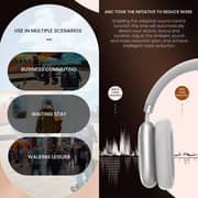 Tonemac H5 Wireless Over Ear Gaming Headphones Silver