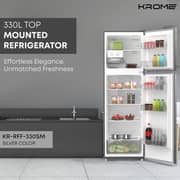 Krome Top Mount Refrigerator 330 Litres KR-RFF 330SM