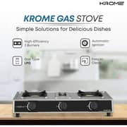 Krome Gas Stove KR-GSFC3041