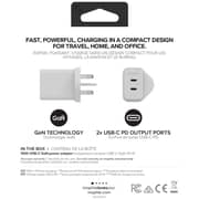 Mophie Dual Port USB-C Charger 45W White