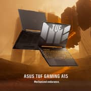 Asus TUF Gaming A15 (2024) Laptop - AMD Ryzen 9-8945H / 15.6inch QHD / 1TB SSD / 32GB RAM / 8GB NVIDIA GeForce RTX 4070 Graphics / Windows 11 Home / English & Arabic Keyboard / Mecha Gray / Middle East Version - [FA507UI-9321G]