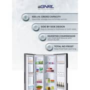 Egnrl Side By Side Inverter Refrigerator Freezer ‎650 Litres EGR820S
