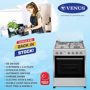 Venus 3 Gas + 1 Electric Hotplate, Electric Oven & Grill, 50x55cm - VC5531ESD