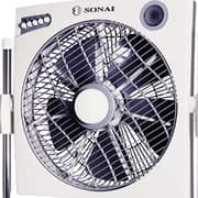 Sonai Stand Fan 14 Inch , 70 Watt, 3 Speeds - White - MAR-4014