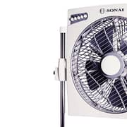Sonai Stand Fan 14 Inch , 70 Watt, 3 Speeds - White - MAR-4014