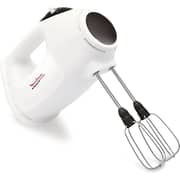 Moulinex Master Mix Hand Mixer, 5 Speeds, 425 Watt, White / Grey - HM400EEG