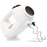 Moulinex Master Mix Hand Mixer, 5 Speeds, 425 Watt, White / Grey - HM400EEG