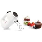 Moulinex Master Mix Hand Mixer, 5 Speeds, 425 Watt, White / Grey - HM400EEG