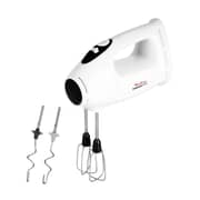 Moulinex Master Mix Hand Mixer, 5 Speeds, 425 Watt, White / Grey - HM400EEG