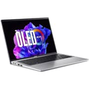 Acer Swift Go (2023) AI PC - 1st Series / Intel Core Ultra 7-155H / 14inch 2.8K OLED / 1TB SSD / 32GB RAM / Shared Intel ARC Graphics / Windows 11 Home / Silver - [SFG14-72-77BT]