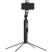 Porodo Selfie Stick Extendable Tripod & Remote Control Black