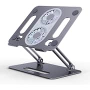 Porodo Adjustable Laptop Stand With Cooling Fan Grey