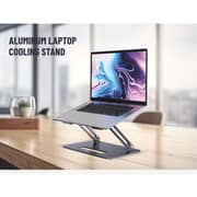 Porodo Adjustable Laptop Stand With Cooling Fan Grey