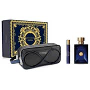 Versace Dylan Blue Pour Homme Perfume For Men 100ml Eau de Toilette + 10ml Eau de Toilette + Black Bag