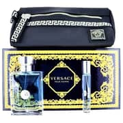 Versace Pour Homme Perfume For Men 100ml Eau de Toilette + 10ml Mini EDT Spray + Pouch Gift Set