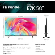Hisense 50E7K 4K QLED Smart Television 50inch (2024 Model)