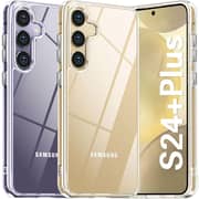 Fitit Clear Case for Galaxy S24 Plus – Slim Transparent Shockproof Cover with Anti-Yellow Protection