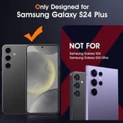 Fitit Clear Case for Galaxy S24 Plus – Slim Transparent Shockproof Cover with Anti-Yellow Protection