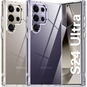 Fitit Clear Case for Galaxy S24 Ultra – Slim Transparent Shockproof Cover with Anti-Yellow Protection