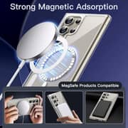 Fitit Clear MagSafe Case for Galaxy S24 Ultra – Slim Transparent Magnetic Case with Shockproof Protection