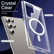 Fitit Clear MagSafe Case for Galaxy S24 Ultra – Slim Transparent Magnetic Case with Shockproof Protection