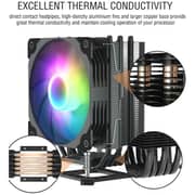 Vtracer Cooler Heatsink 6 Heat Pipes Fan Black